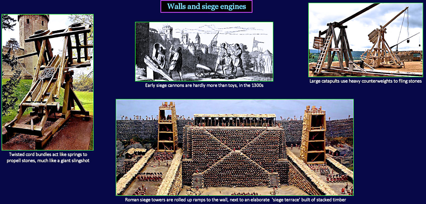 Catapults and siege engines